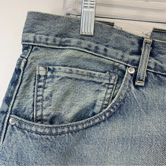 Levis Barrel Crop Jeans Woman 31 Relaxed Fit Embroidery Cut Out Made & Crafted - Picture 5 of 16